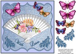 Fan in Bracket Frame 8 x 8 Card