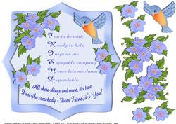 Friend Verse Bracket Frame 8 x 8 Card