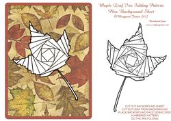 No-tracing Maple Leaf Iris Folding Pattern with Background