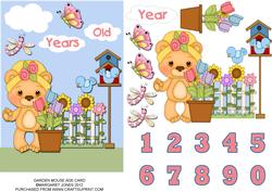 Garden Mouse Age Card Ages 1-10