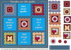 Quilt Squares 8 x 8 Card - Any Occasion