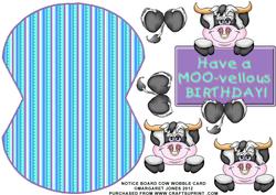 Notice Board Cow Wobble Card