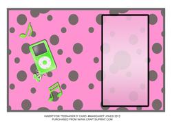 Insert for Teenager 3 Card