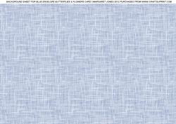 Background Sheet for Blue Envelope Flowers & Butterfly Card