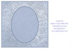 Insert for Rose on Music Sheet 8 x 8 Card