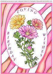 Loving Birthday Wishes Floral A4 Card