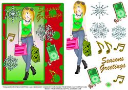 Teenager Christmas Shopping Card