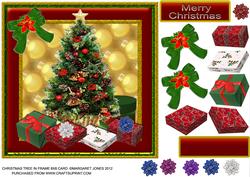 Christmas Tree in Frame 8 x 8 Card