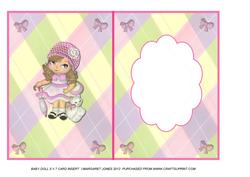 Insert for Baby Doll 5 x 7 Card - Any Occasion