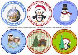 Christmas Word Circle Variety Pack Toppers