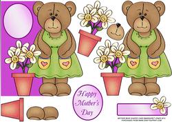 Mother Bear Shaped Card for Mother's Day