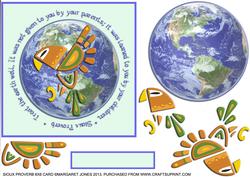 Earth Day/sioux Proverb 6x6 Card Native Eagle