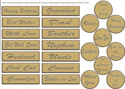 Masculine Sentiments to Go on Tiger Card Cup411256-601