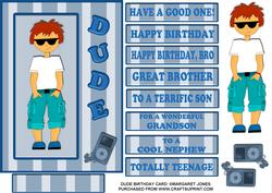 Dude 1 - Teen Boy Card