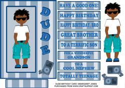 Dude 2 - Teen Boy Card