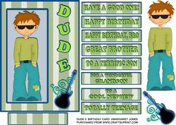 Dude 3 - Teen Boy Card