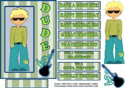 Dude 4 - Teen Boy Card