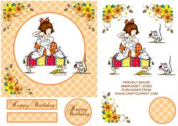 Friendly Mouse Birthday or Any Occasion Card
