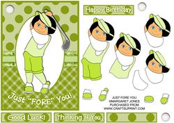 Just Fore You - Card for Lady Golfer