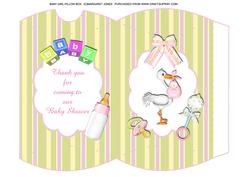 Thank You for Coming to Our Baby Shower (girl) Pillow Box