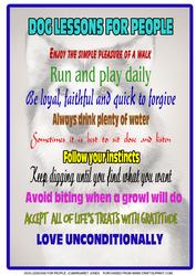 Dog Lessons for People Poster