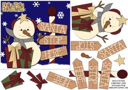 Signpost Snowman 6 x 6 Step by Step Card