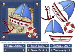 Nautical Theme 6x6 Birthday,bon Voyage,other