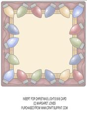 Insert for Christmas Lights 8x8 Card