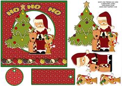 Santa and Friends 6x6 Card