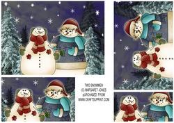 Two Christmas Snowmen