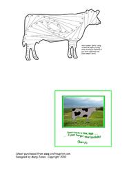 Cow Iris Folding Pattern