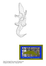 Wot a Croc! Iris Folding Pattern