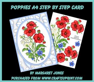 Poppies A4 Card Mini Kit