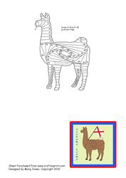 Llama Iris Folding Pattern