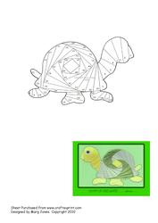 Turtle Iris Folding Pattern