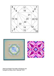 Quilt Square 006 Iris Folding Pattern