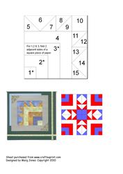 Quilt Square 008 Iris Folding Pattern