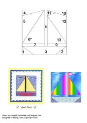 Quilt Square 026 Yacht/sailboat Iris Folding Pattern