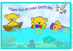 Ocean Scene Birthday A4 Card
