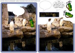Golfing Penguins Card