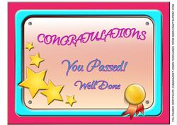 You Passed Certificate (female)