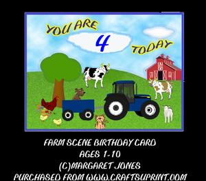 Farm Scene A4 Mini Kit Birthday Age 1-10