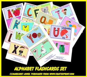 A-z Flashcards Set Bumper Kit 13 Sheets