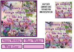 Beauty Exists - Quick Pyramid Card