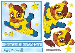 Superhero Birthday or Get Well Card