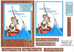 Fred Catches a Wave - Birthday,fathers Day, Any Occasion