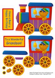Teddy Bear Driving Train
