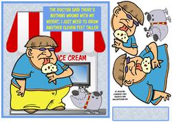 Ice Cream Man 8x8 Card- Humorous