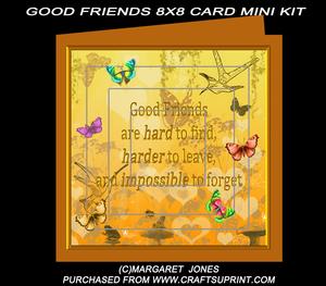 Good Friends Are Hard to Find Mini Kit Pyramid Card