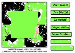 Insert for Teenager Passed Exams Omg Card